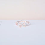 Rose Gold Ring Korea Made Earrings Cubic Zirconia Stone 925 Silver Daily Wear Cincin Adjustable Gift For Her Surprise