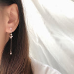 Rose Gold Made in Korea Earrings Korean Anting Cubic Zirconia Bride Bridal Dinner 925 Sterling Silver Accessory Fashion Fancy Stylish Costume Jewellery Online Malaysia Shopping Trendy Accessories Daily Wear Jewelry Dainty Minimalist Delicate Clip On Earrings No Piercing Special Perfect Gift From Heart For Your Loved One