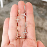 Airplane Huggie Hoop Earrings