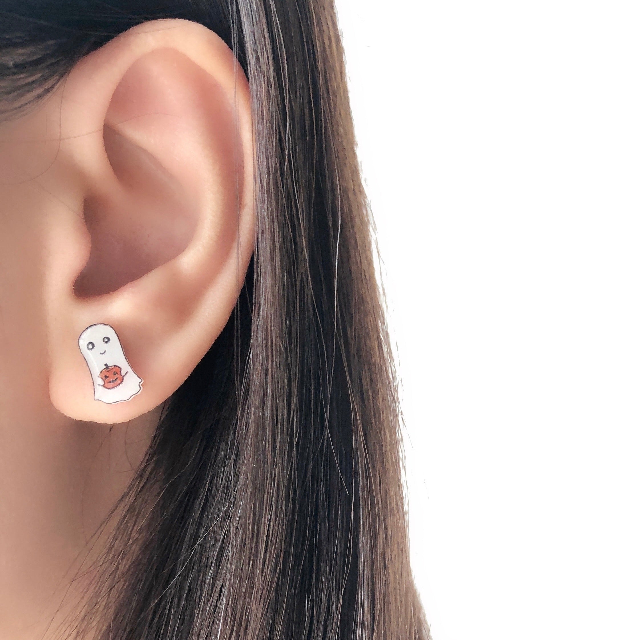 Handmade in Malaysia Earrings Anting Stainless Steel Accessory Fashion Fancy Stylish Costume Jewellery Online Malaysia Shopping Trendy Accessories Daily Wear Jewelry Dainty Minimalist Delicate Clip On Earrings No Piercing Perfect Gift From Heart For Your Loved One Party Wear Happy Halloween