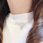 Silver Made in Korea Necklace Korean Rantai Leher Cubic Zirconia Bride Bridal Dinner Rhodium Plated Accessory Fashion Fancy Stylish Jewellery Online Malaysia Shopping Trendy Accessories Daily Wear Jewelry Dainty Minimalist Delicate Special Perfect Gift From Heart For Your Loved One