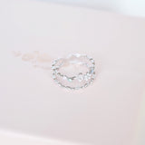 Silver Ring Korea Made Earrings Cubic Zirconia Stone 925 Silver Daily Wear Fashion Cincin Jewellery Stylish Adjustable Unique Gift