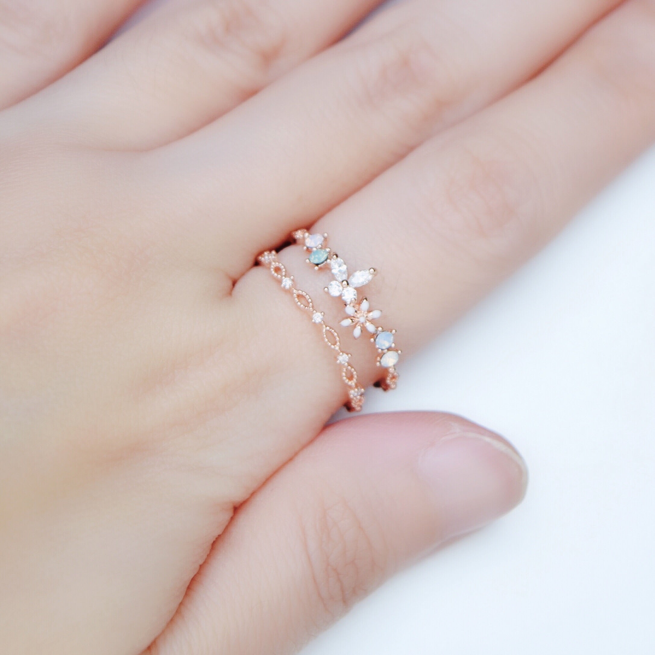 Rose Gold Ring Korea Made Rings Cubic Zirconia Stone 925 Silver Daily Wear Cincin Adjustable Gift For Her Surprise Jewellery Jewelry Malaysia Accessory