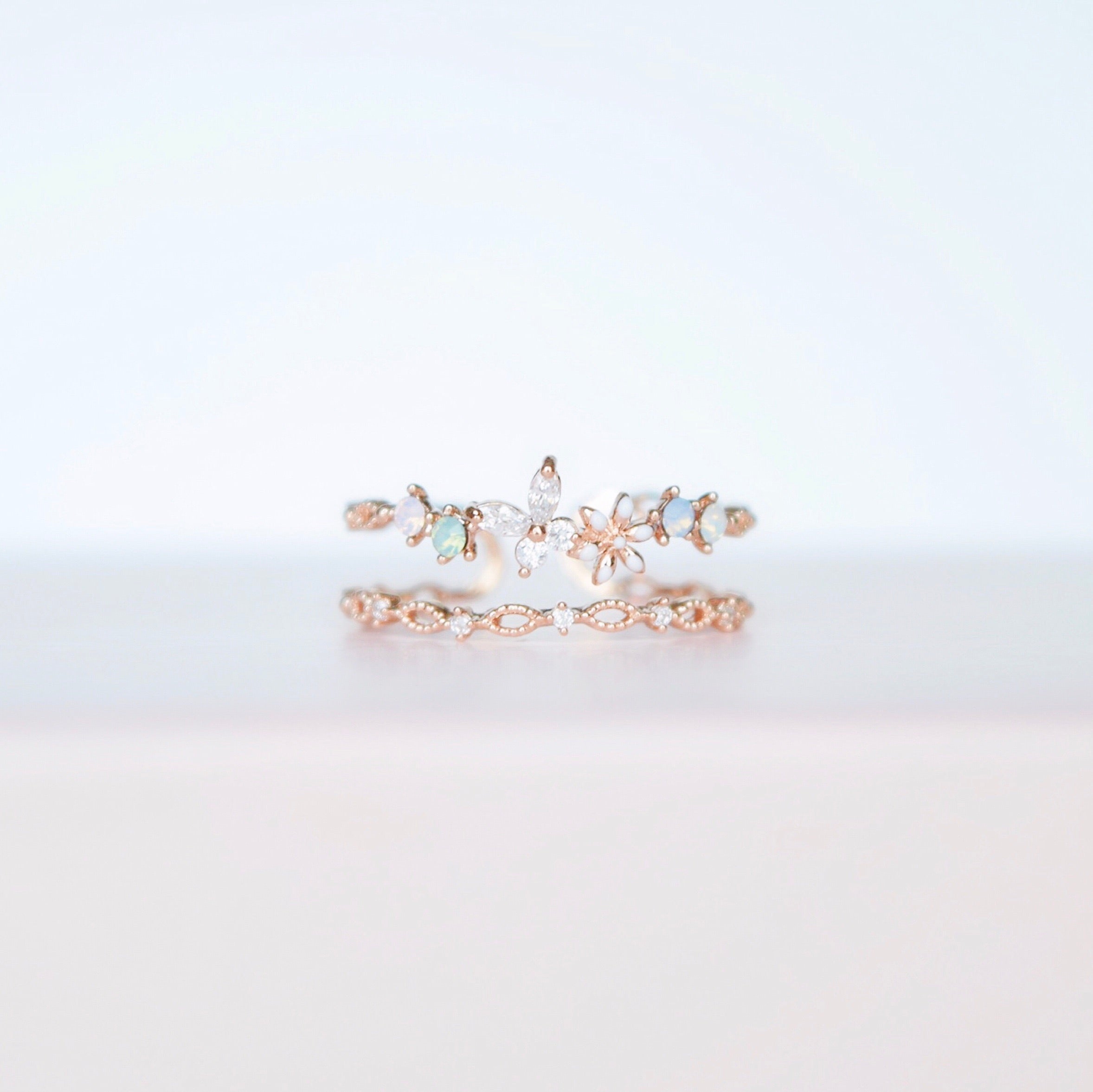 Rose Gold Ring Korea Made Rings Cubic Zirconia Stone 925 Silver Daily Wear Cincin Adjustable Gift For Her Surprise Jewellery Jewelry Malaysia Accessory 