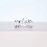 Silver Ring Korea Made Earrings Cubic Zirconia Stone 925 Silver Daily Wear Fashion Cincin Jewellery Stylish Adjustable Unique Gift