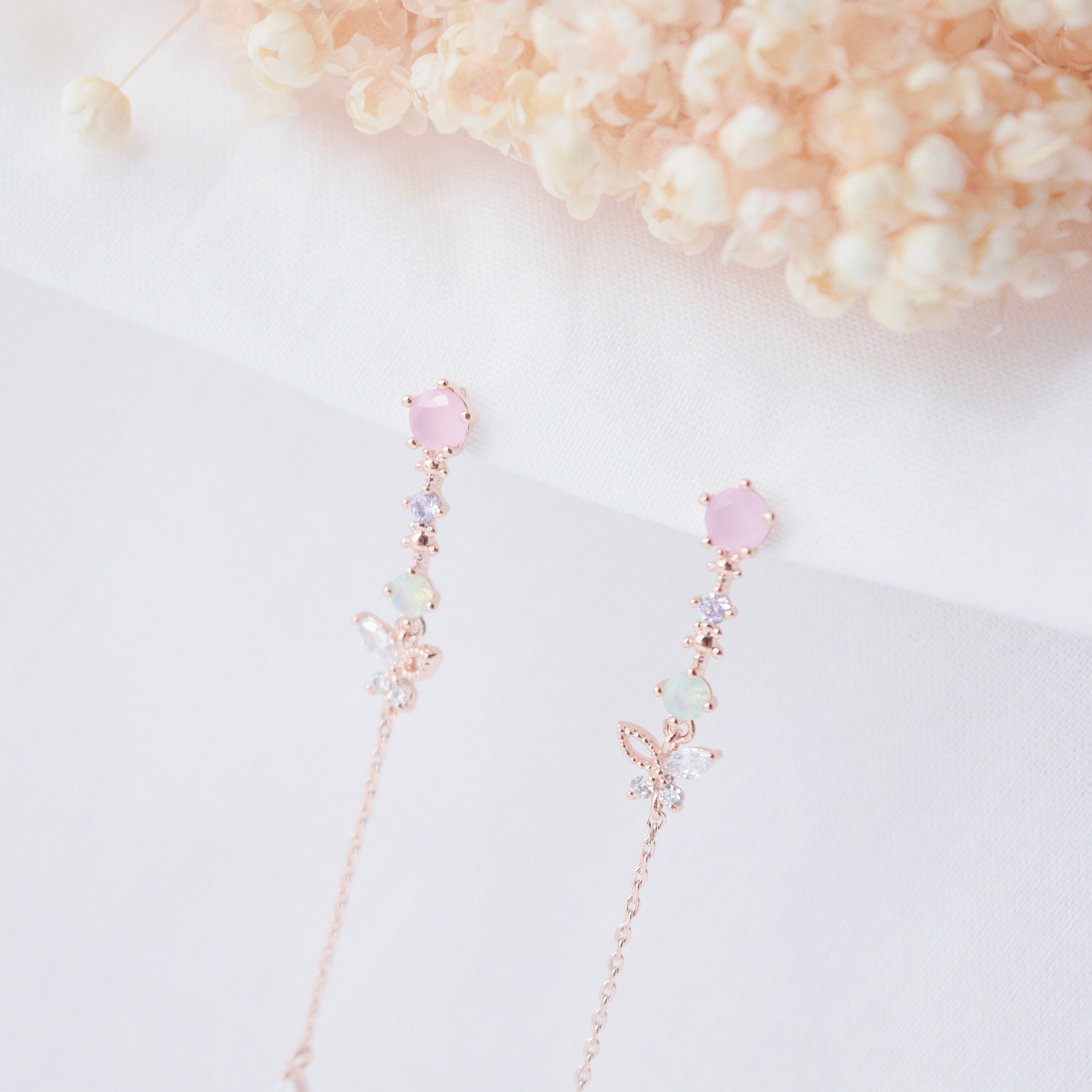 Rose Gold Made in Korea Earrings Korean Anting Cubic Zirconia Bride Bridal Dinner 925 Sterling Silver Accessory Fashion Fancy Stylish Costume Jewellery Online Malaysia Shopping Trendy Accessories Daily Wear Jewelry Dainty Minimalist Delicate Clip On Earrings No Piercing Special Perfect Gift From Heart For Your Loved One